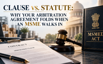 CLAUSE VS. STATUTE: WHY YOUR ARBITRATION AGREEMENT FOLDS WHEN AN MSME WALKS IN